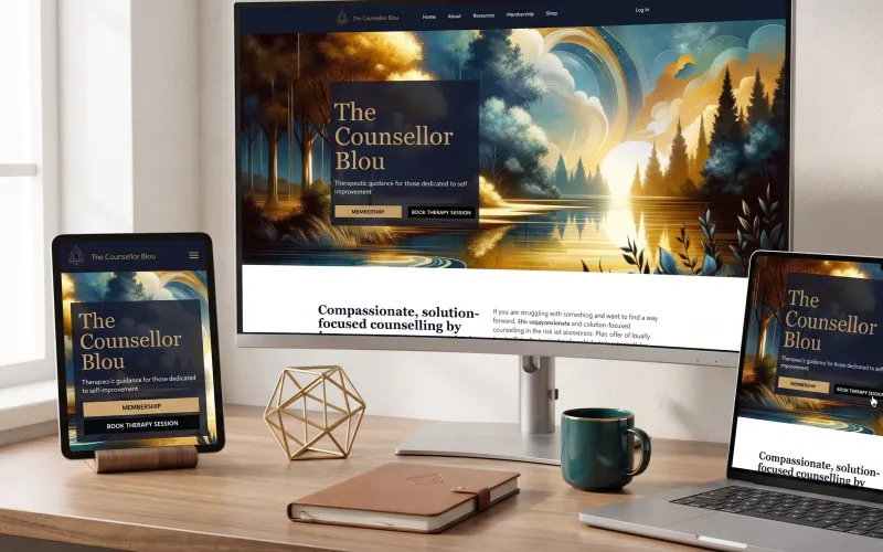 The Counsellor Blou counselling website designed by Digital Copper