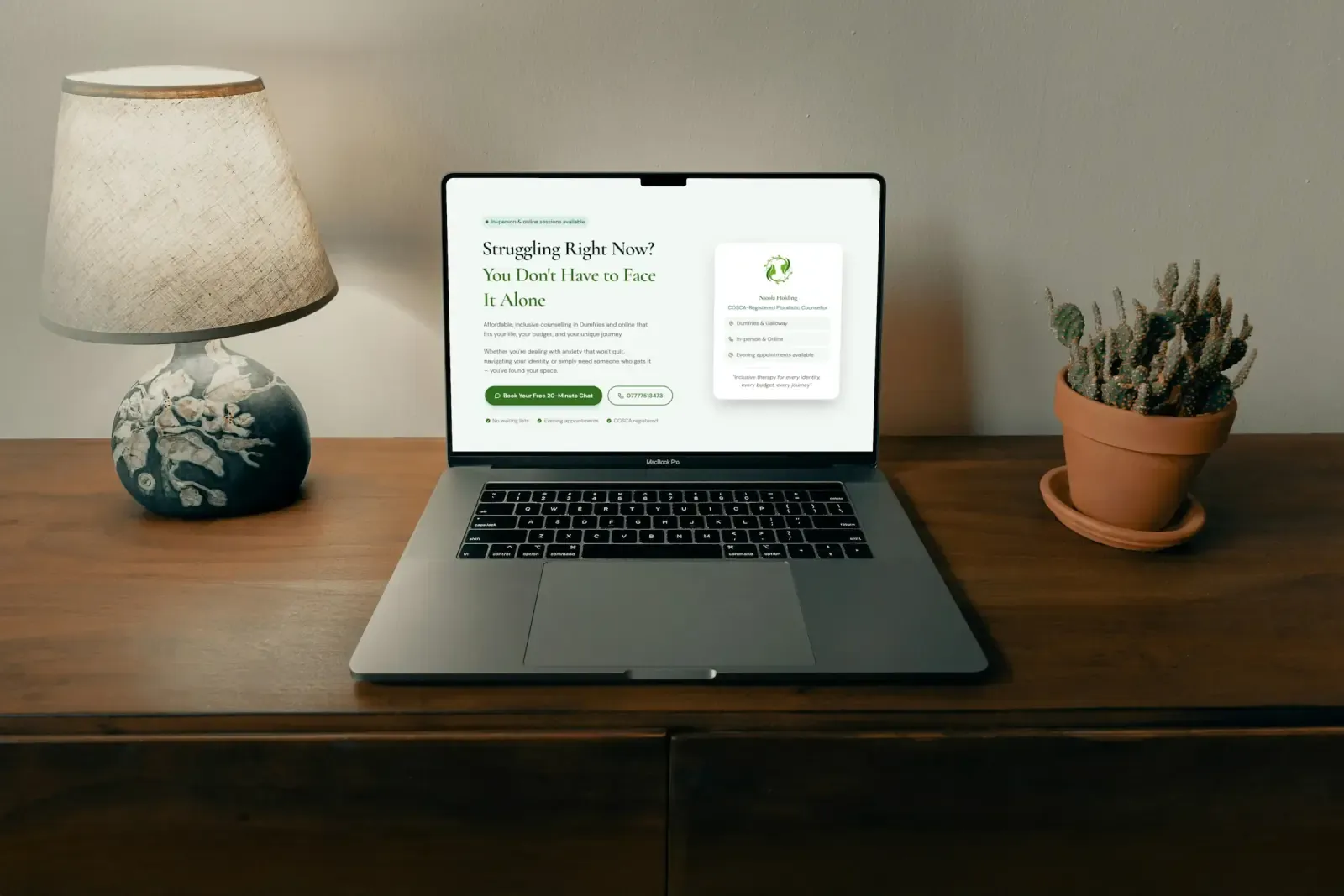 Holding Space Counselling Website